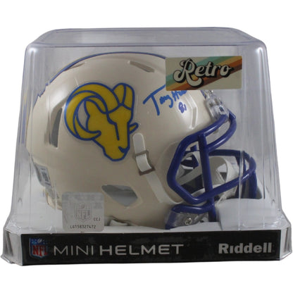 Torry Holt Signed Los Angeles Rams Retro Mini Helmet