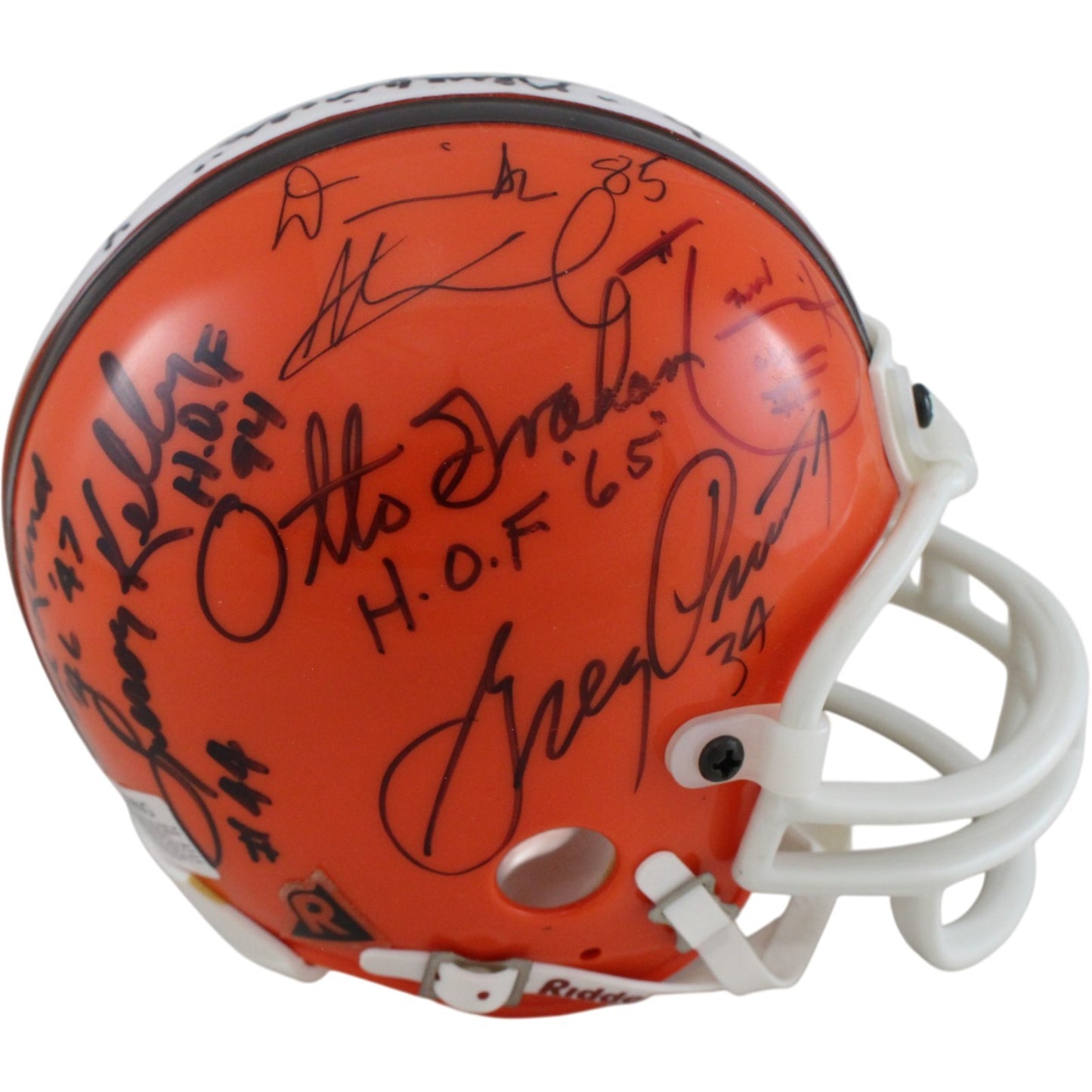 Cleveland Browns Legends Signed Mini Helmet (13 Signatures) BAS