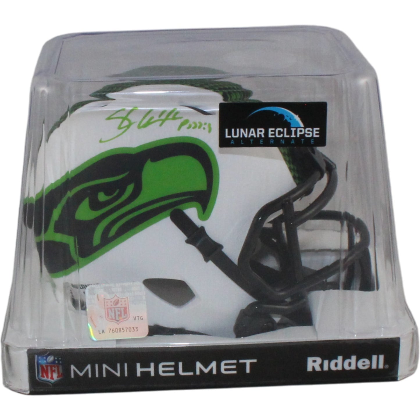 Shaun Alexander Autographed Seattle Seahawks Lunar Mini Helmet