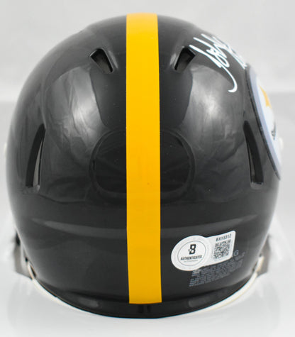 John Stallworth Signed Pittsburgh Steelers Speed Mini Helmet