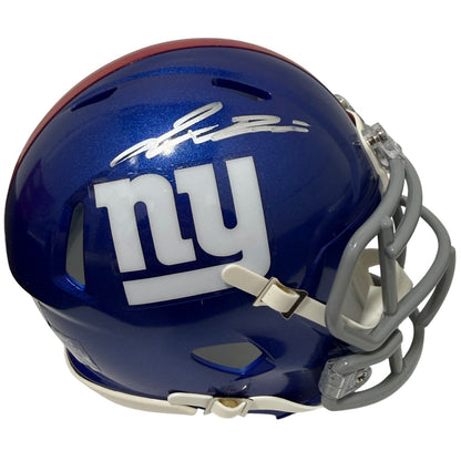 Jaxson Dart Signed New York Giants Speed Mini Helmet Fanatics COA