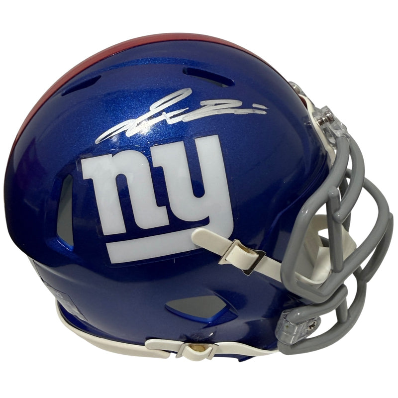 Jaxson Dart Signed New York Giants Speed Mini Helmet Fanatics COA