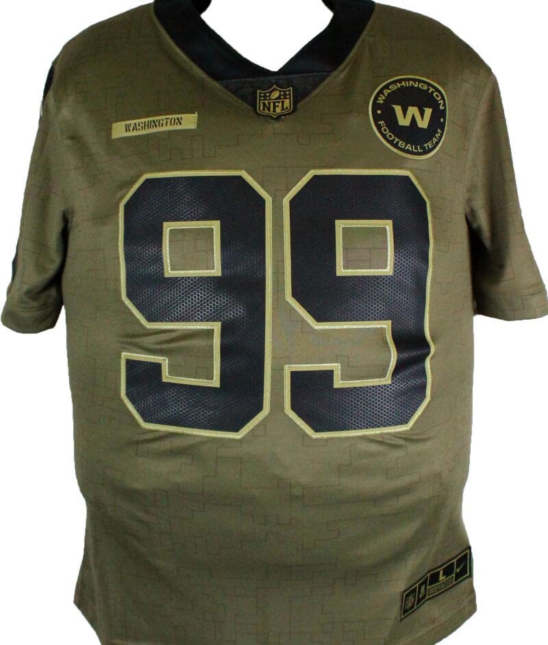 Chase Young Autographed Washington Football Team Salute to Service Jersey