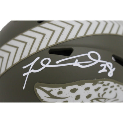 Fred Taylor Signed Jacksonville Jaguars Salute to Service Mini Helmet