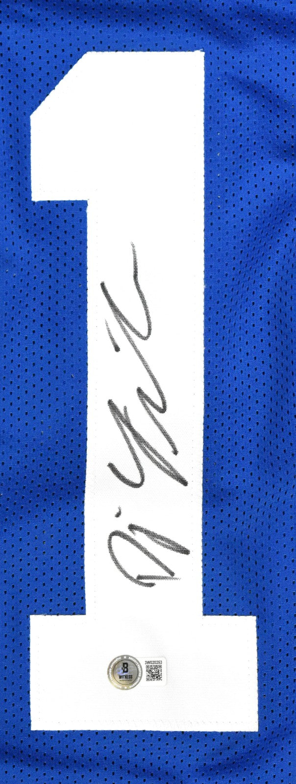 DJ Giddens Autographed Indianapolis Colts Custom Blue Jersey
