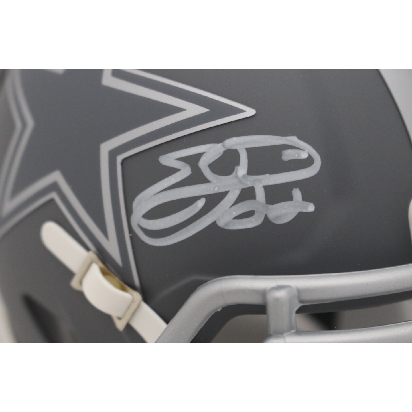 Emmitt Smith Dallas Cowboys Autographed Slate Mini Helmet (Beckett)