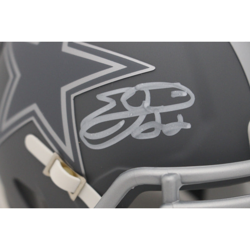 Emmitt Smith Dallas Cowboys Autographed Slate Mini Helmet (Beckett)