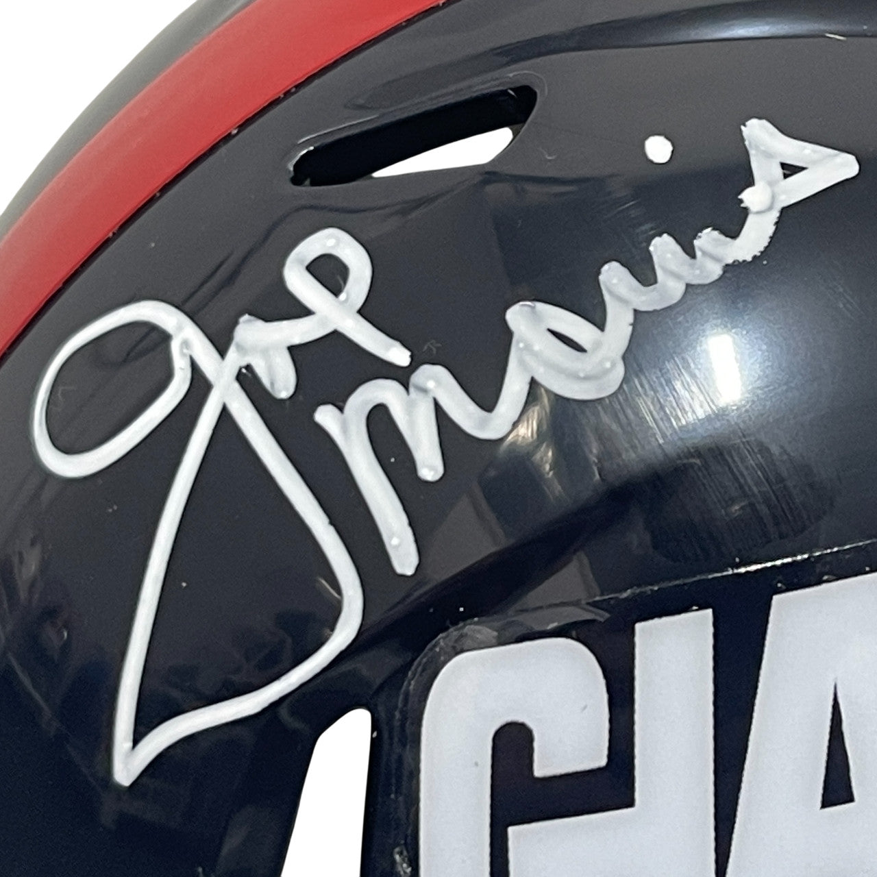 Joe Morris Signed New York Giants Throwback Mini Helmet (SB XXI Champ)