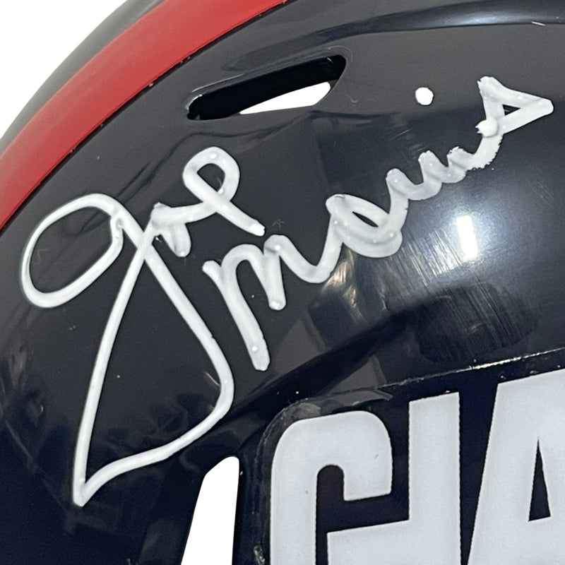Joe Morris Signed New York Giants Throwback Mini Helmet (SB XXI Champ)
