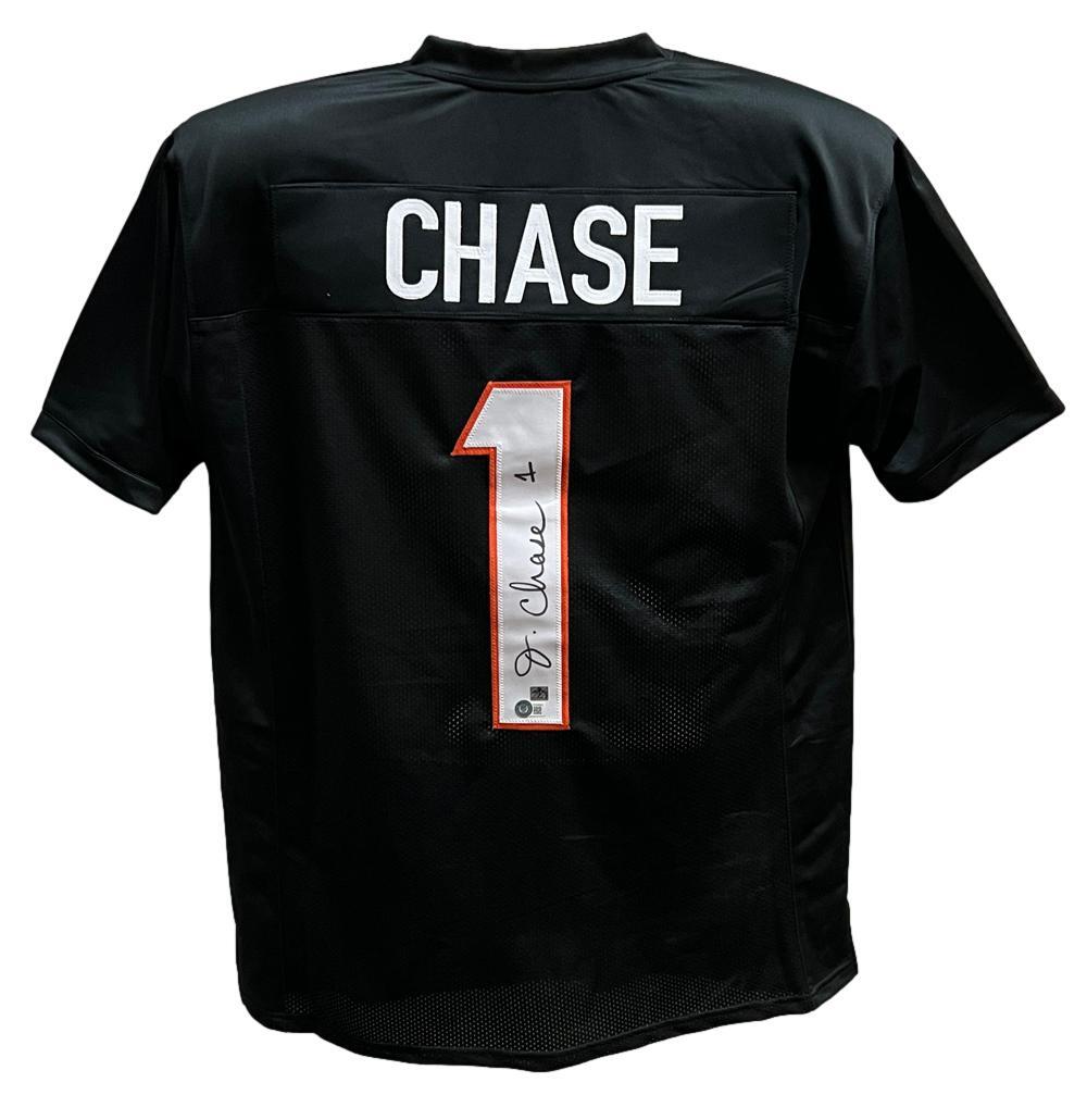 Ja'Marr Chase Autographed Black Pro Style Jersey