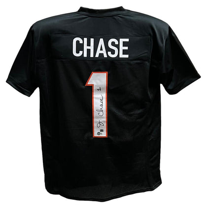 Ja'Marr Chase Autographed Black Pro Style Jersey
