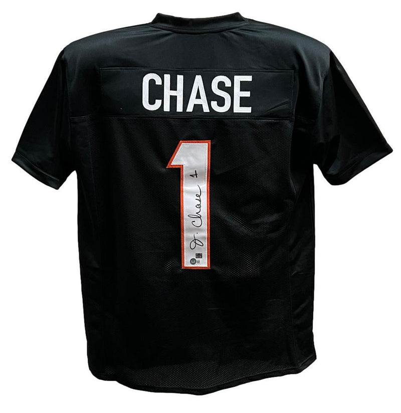Ja'Marr Chase Autographed Black Pro Style Jersey