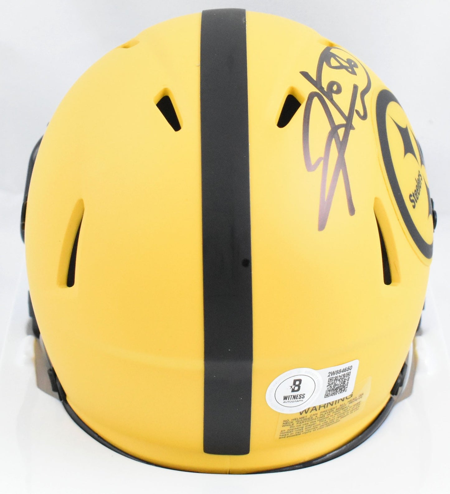 Hines Ward Signed Pittsburgh Steelers Rave Speed Mini Helmet