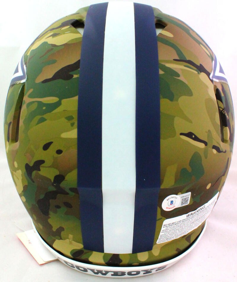 Ezekiel Elliott Autographed Dallas Cowboys Camo Full Size Authentic Helmet