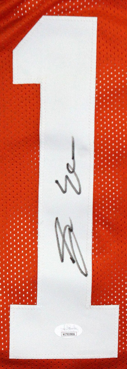Sam Ehlinger Autographed Orange Custom College Style Jersey