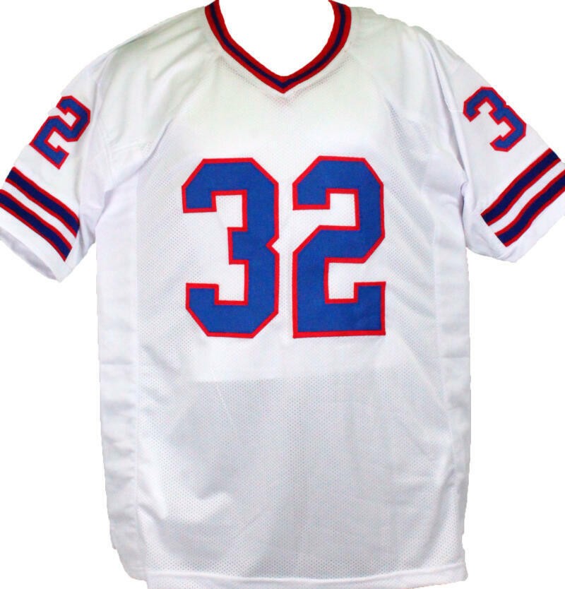 OJ Simpson Signed Buffalo Bills White Custom Jersey (HOF Inscription)