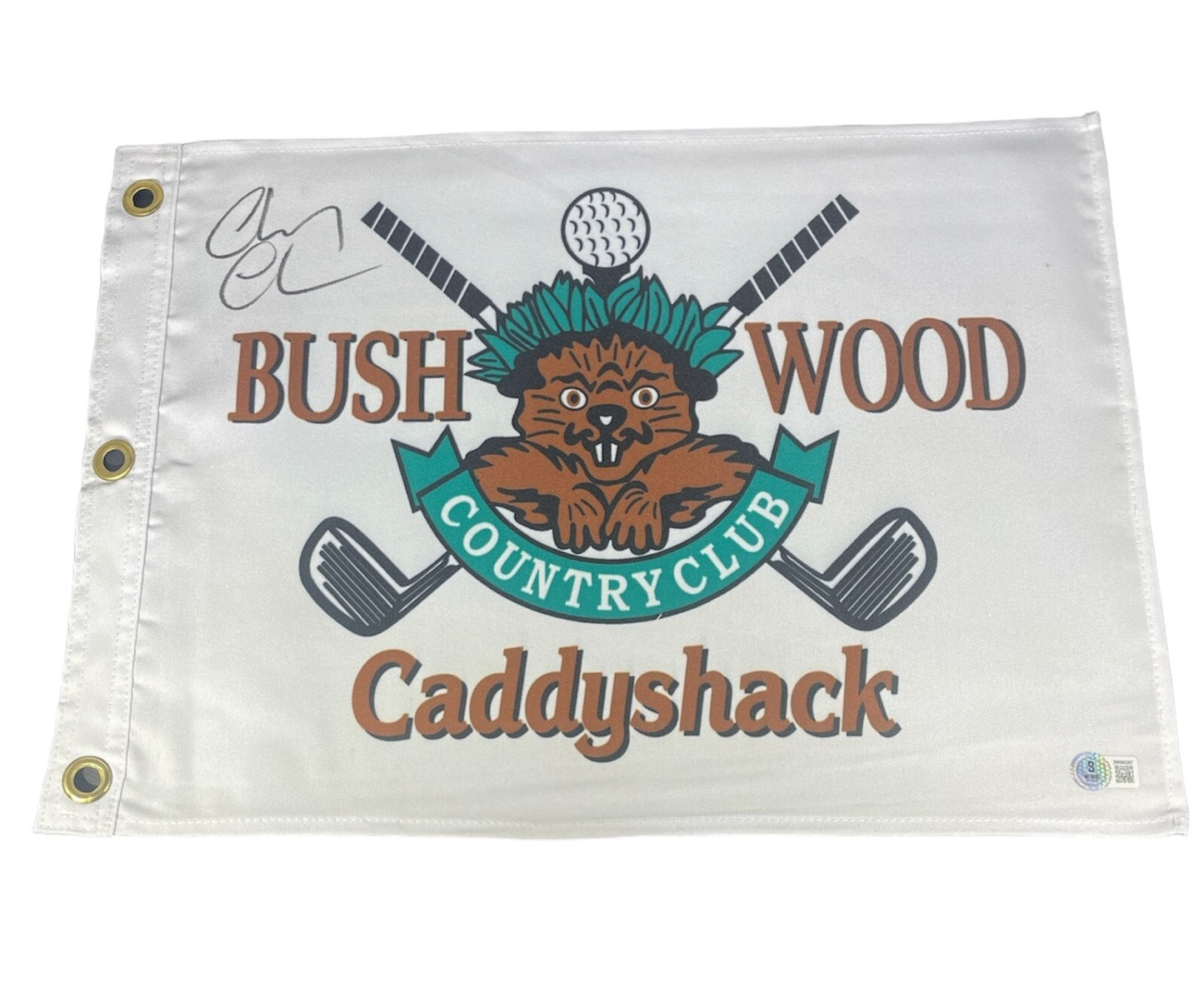 Chevy Chase Signed Bushwood Country Club Golf Flag (Caddyshack)