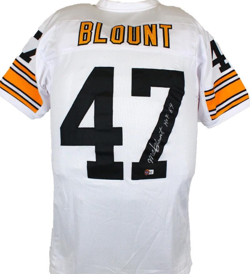 Mel Blount Signed White Custom Jersey