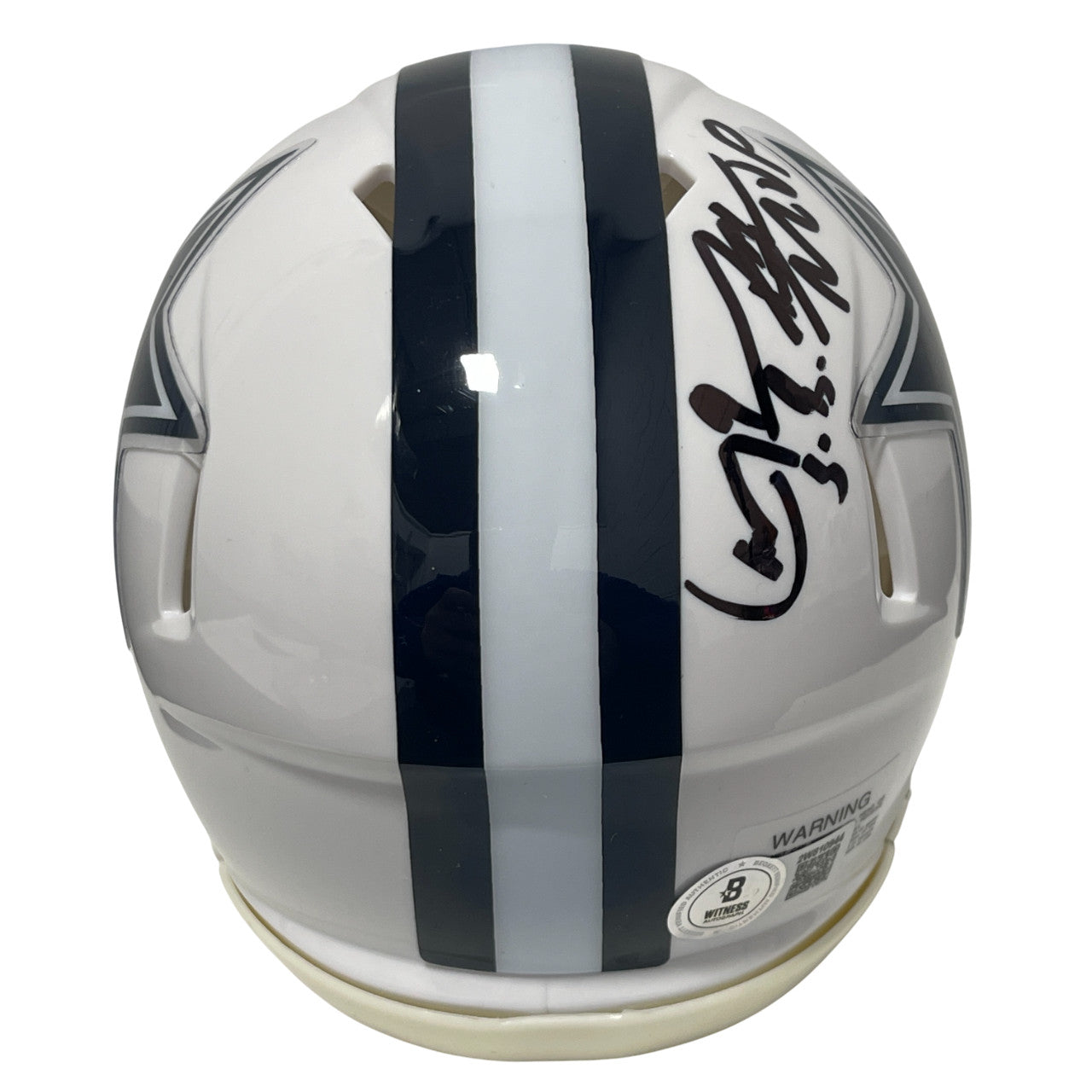 Larry Brown Dallas Cowboys Signed Alternate Mini Helmet (SB XXX MVP)