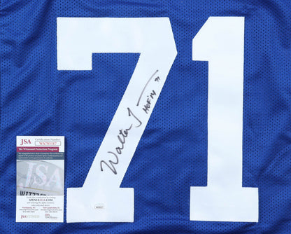 Walter Jones Autographed Seattle Seahawks Blue Custom Jersey