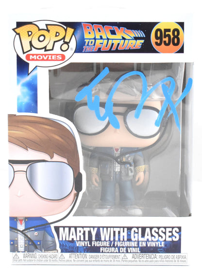 Michael J. Fox Signed Marty McFly Glasses Funko Pop #958