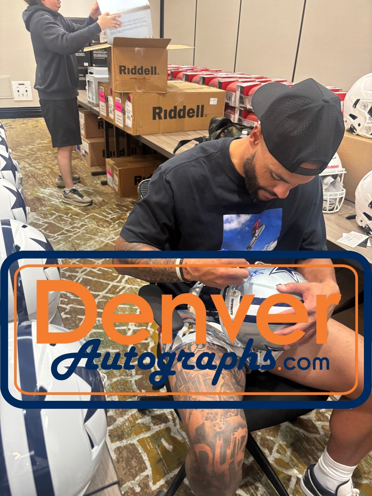 Dak Prescott Signed Dallas Cowboys Full Size Authentic Helmet