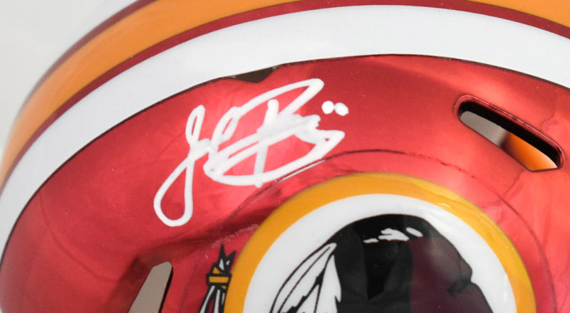 John Riggins Autographed Washington Redskins Chrome Speed Mini Helmet