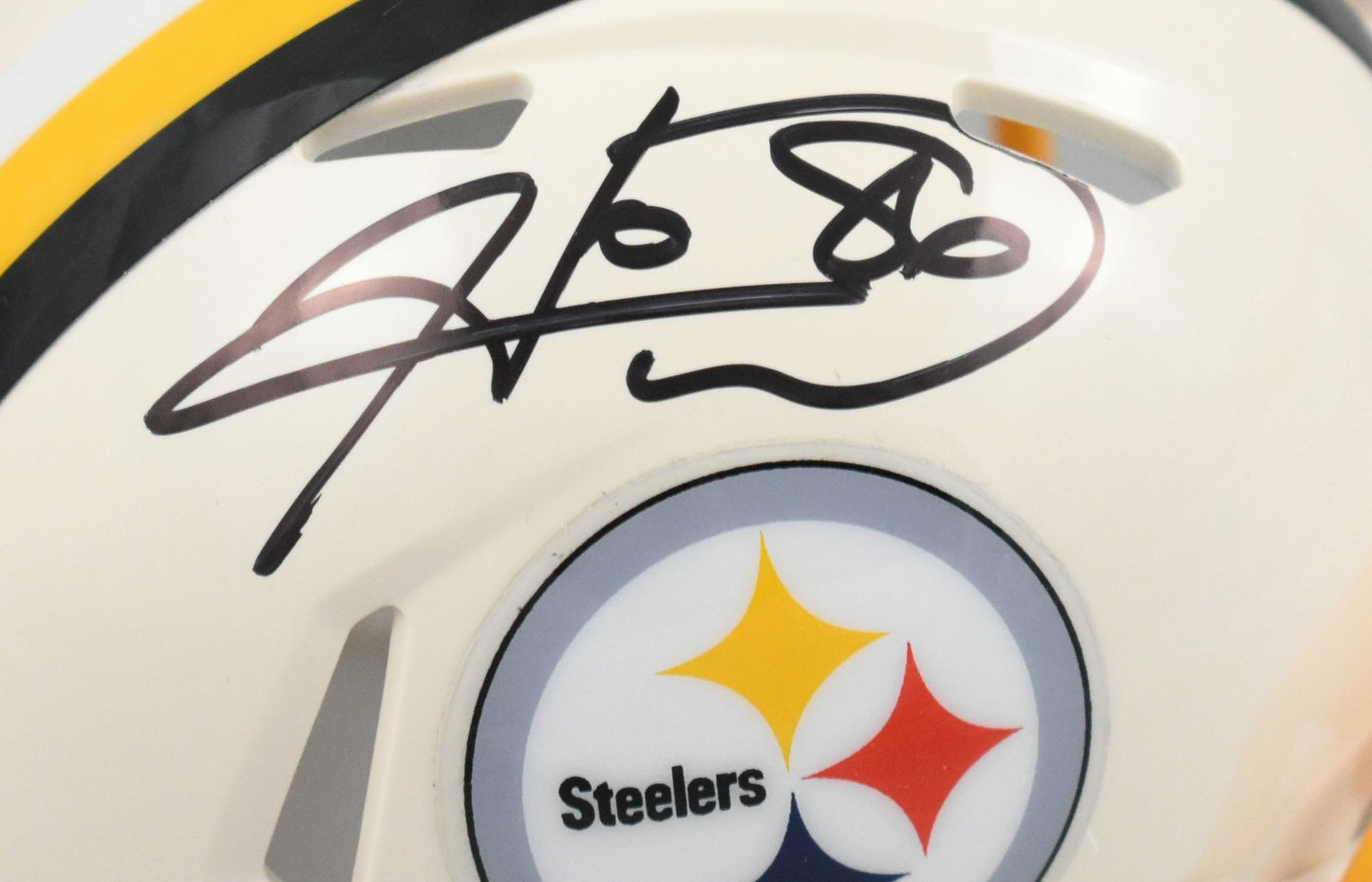 Hines Ward Autographed Pittsburgh Steelers Retro Mini Helmet