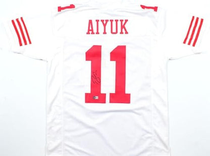 Brandon Aiyuk Autographed San Francisco 49ers White Custom Jersey