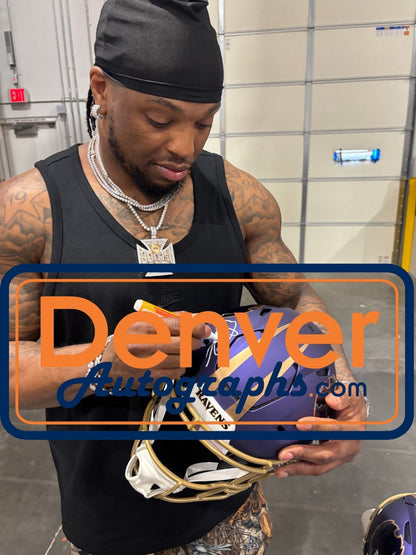 Derrick Henry Signed Baltimore Ravens 2024 Alternate SpeedFlex Helmet
