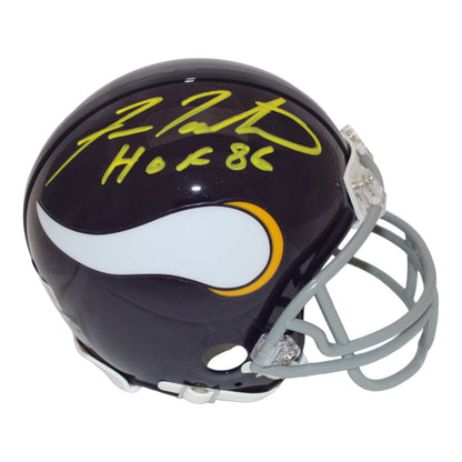 Fran Tarkenton Signed Minnesota Vikings VSR4 Throwback Mini Helmet