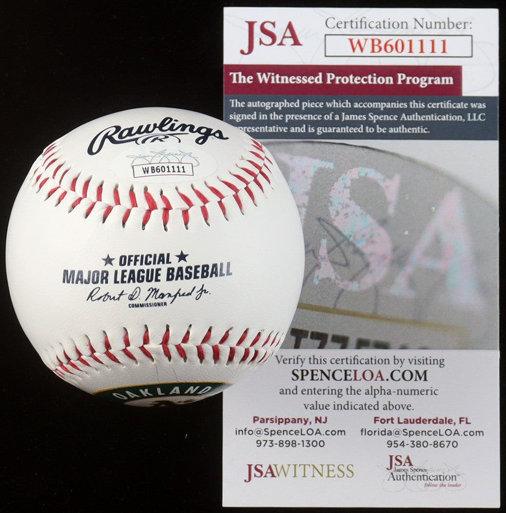 Jose Canseco Autographed Oakland Athletics Baseball - "40/40" Inscription
