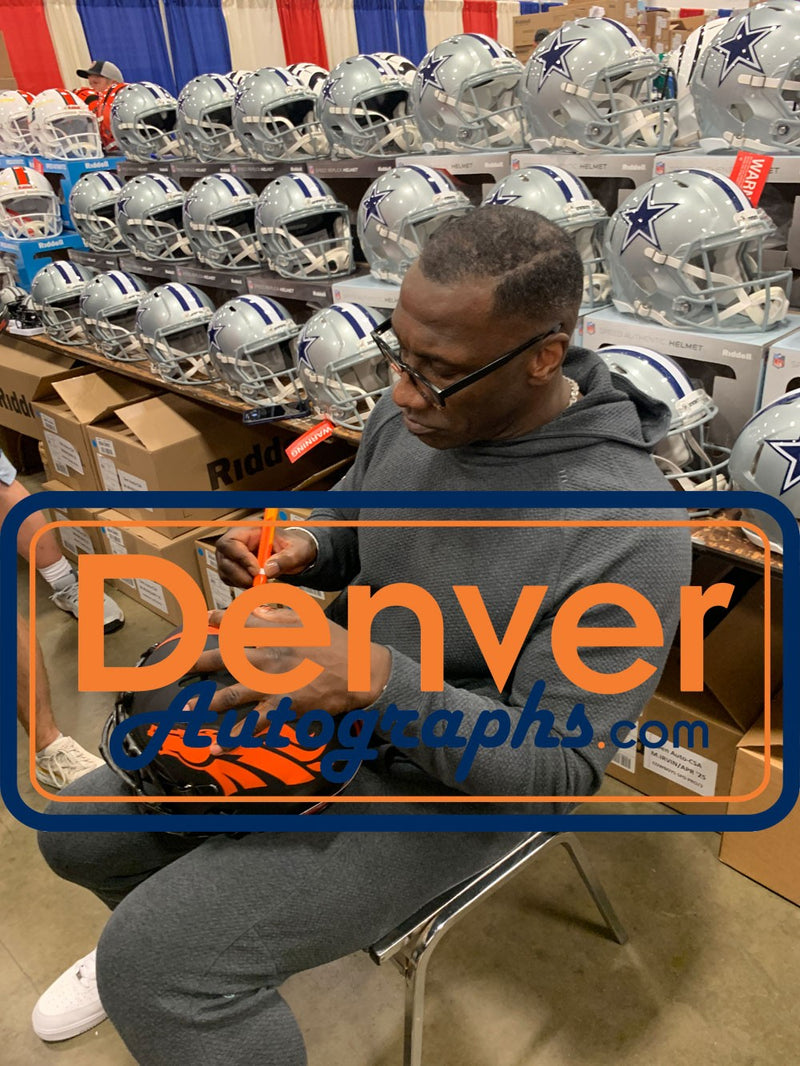 Shannon Sharpe Denver Broncos Autographed Authentic Eclipse Full Size Helmet