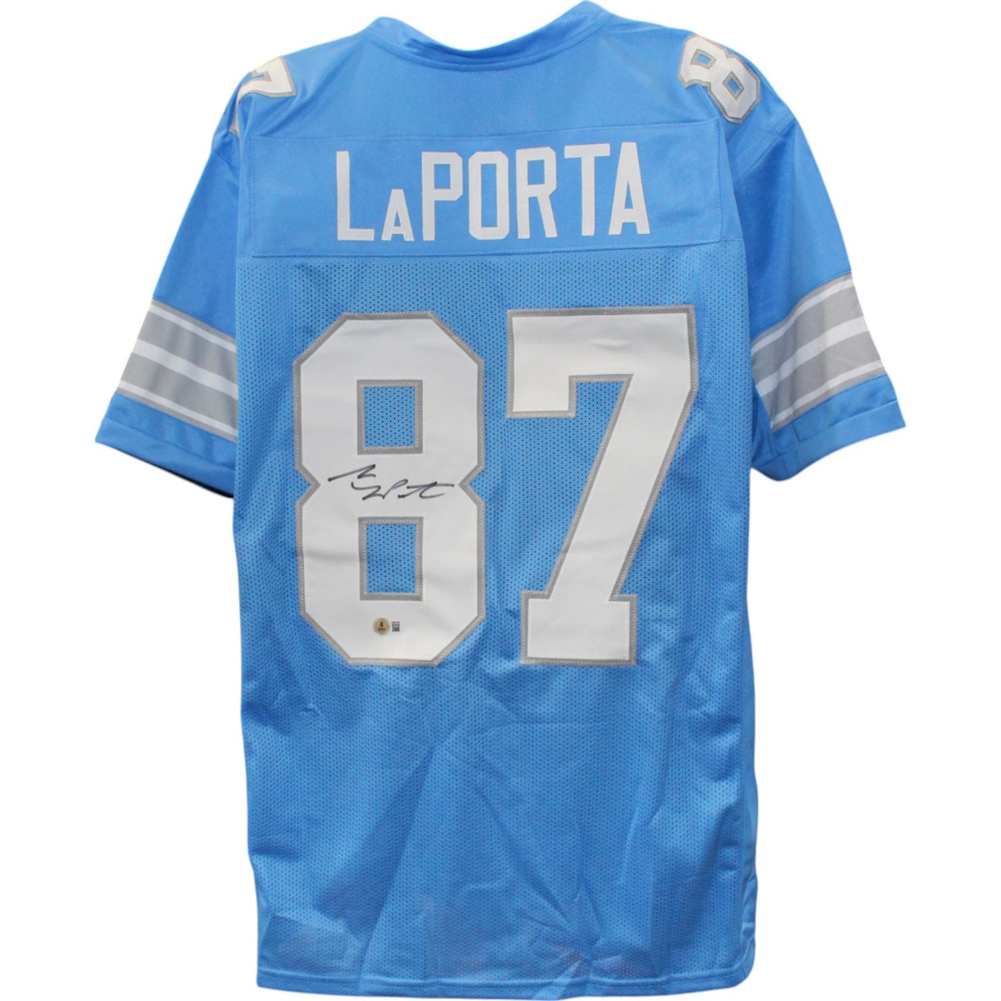Sam LaPorta Autographed Blue Pro Style Jersey (BAS COA)