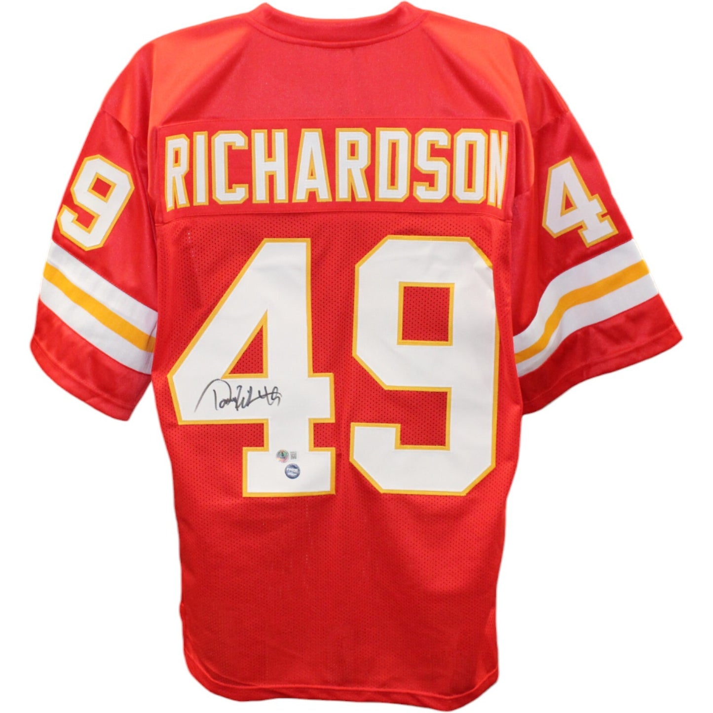 Tony Richardson Signed Pro Style Red Football Jersey (BAS COA)