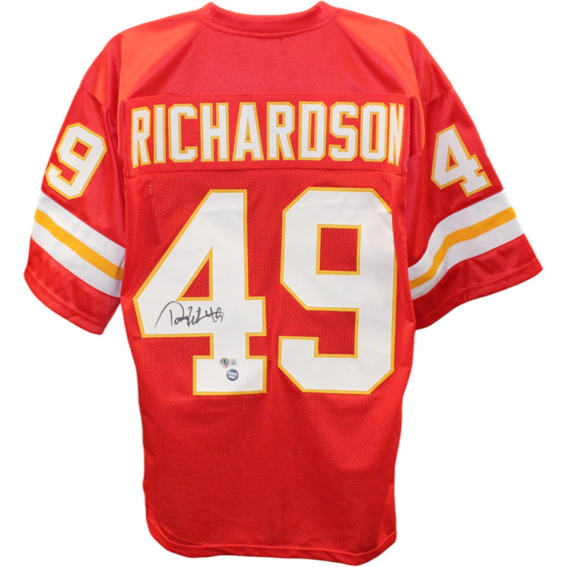 Tony Richardson Signed Pro Style Red Football Jersey (BAS COA)