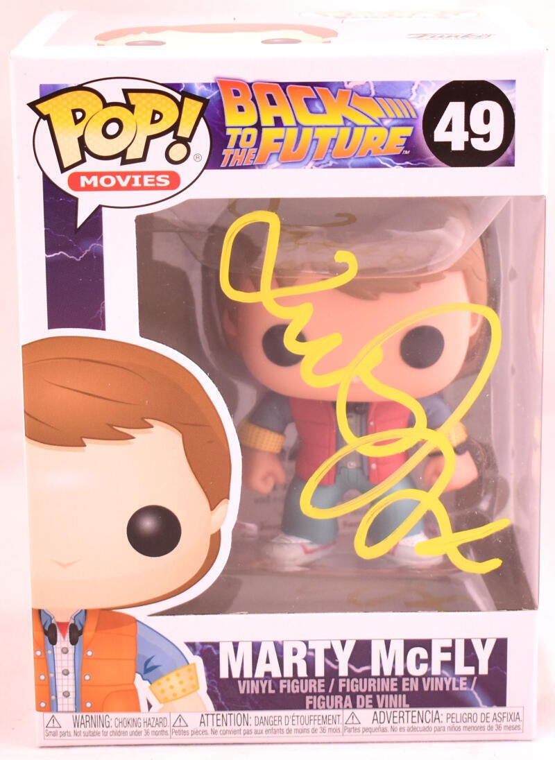 Michael J. Fox Signed Marty in Future Funko Pop Figurine #49