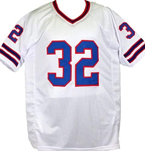 OJ Simpson Signed Buffalo Bills White Custom Jersey (HOF Inscription)