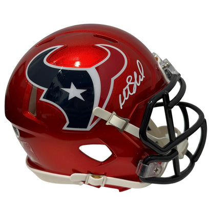 Matt Schaub Signed Houston Texans Alternate Red Mini Helmet JSA Witness COA