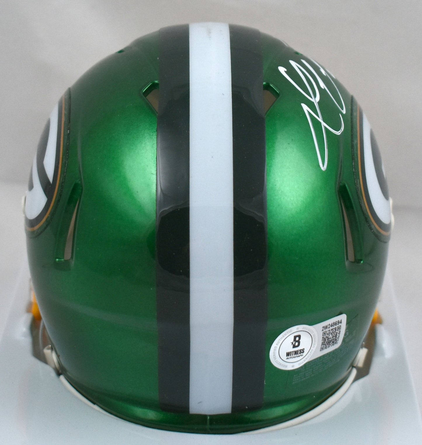 Lukas Van Ness Signed Green Bay Packers Flash Speed Mini Helmet