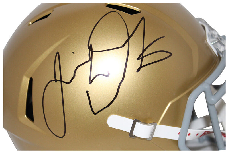 Jeremiah Owusu-Koramoah Autographed Notre Dame Full Size Speed Helmet
