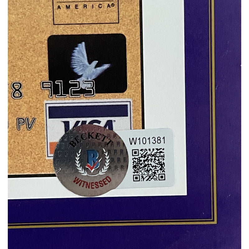 Ray Lewis Autographed Baltimore Ravens 1996 Team Roster (Beckett)
