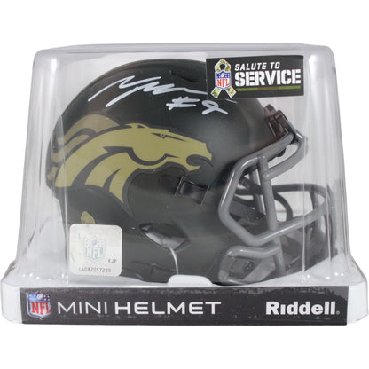 Talanoa Hufanga Signed Denver Broncos 2025 Salute to Service Mini Helmet