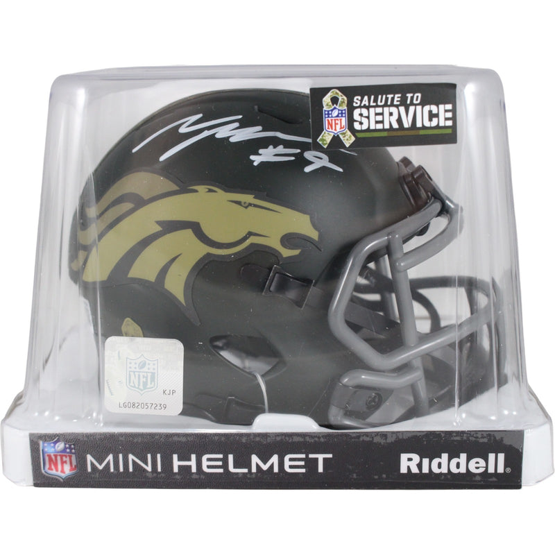 Talanoa Hufanga Signed Denver Broncos 2025 Salute to Service Mini Helmet