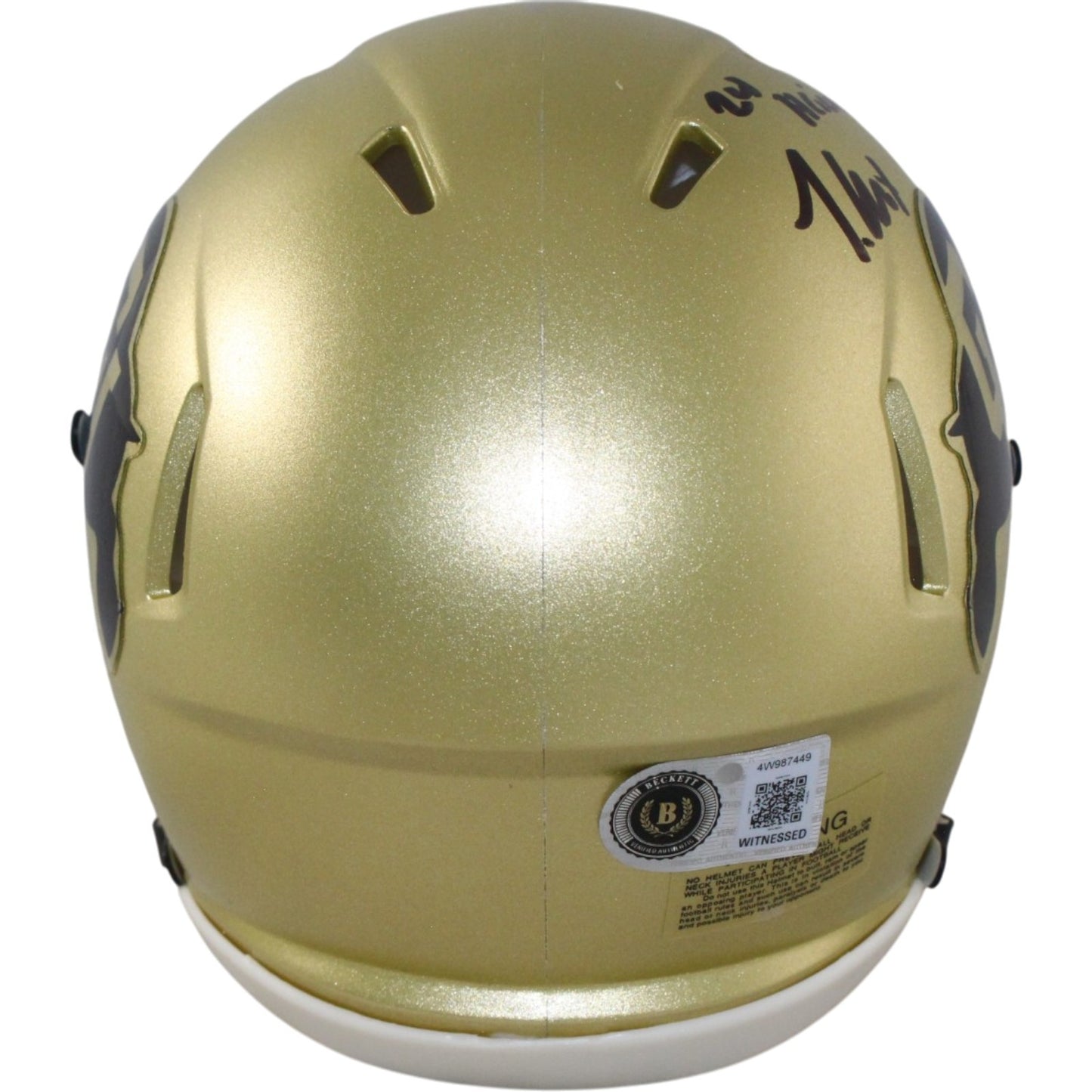 Travis Hunter Signed Colorado Buffaloes Mini Helmet with Heisman Inscription