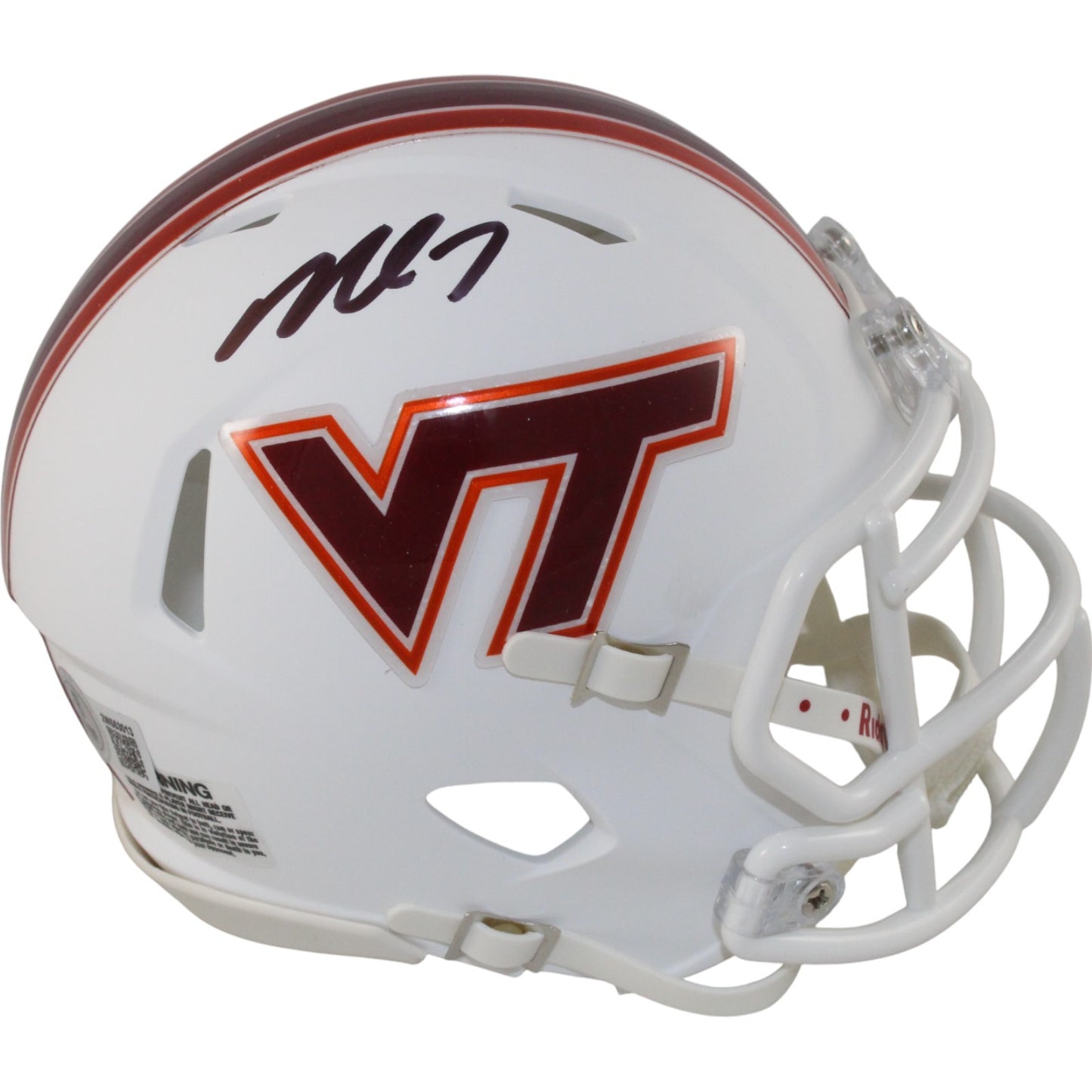 Michael Vick Signed Virginia Tech Hokies Speed White Mini Helmet