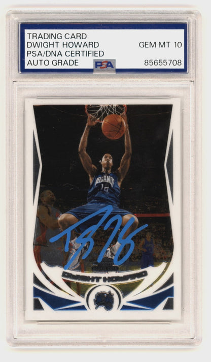 Dwight Howard Signed 2004-05 Topps Chrome Rookie Card PSA 10 Auto