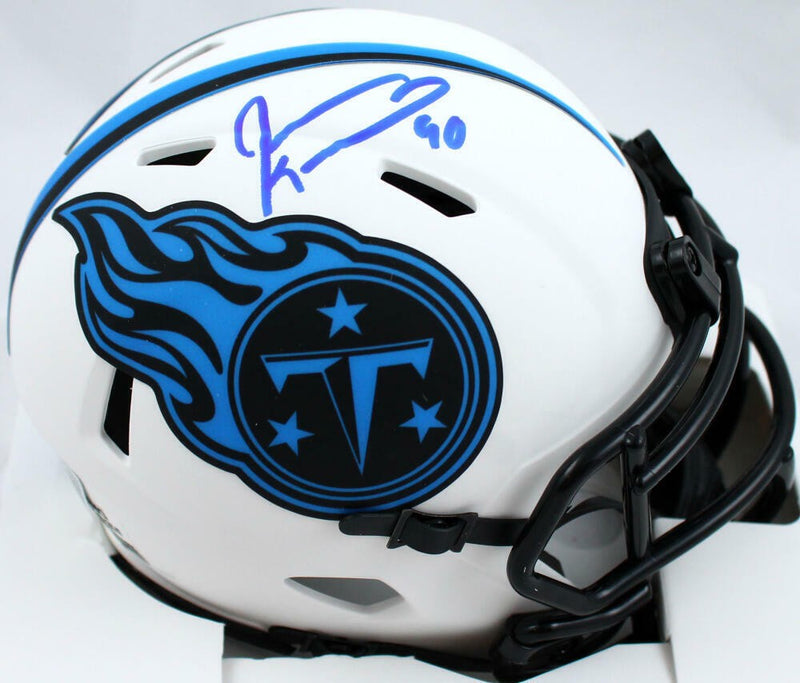 Jevon Kearse Signed Tennessee Titans Lunar Speed Mini Helmet