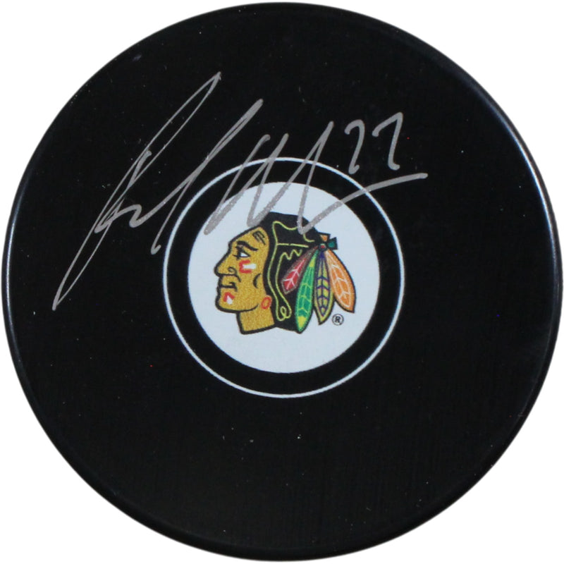 Patrick Maroon Autographed Chicago Blackhawks Logo Hockey Puck