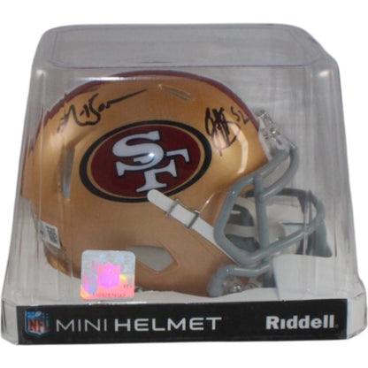 Patrick Willis & NaVorro Bowman Signed San Francisco 49ers Mini Helmet
